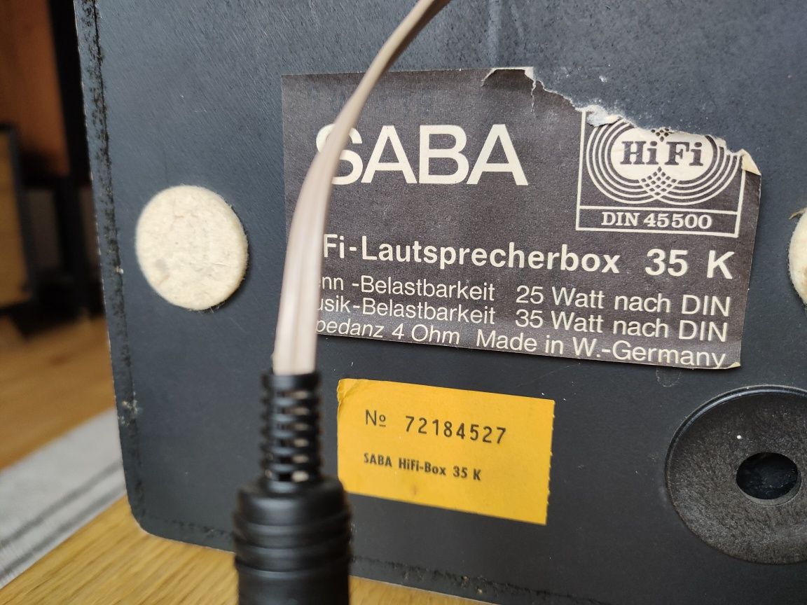 Saba HiFi box 35 k, głośniki, kolumny głośnikowe