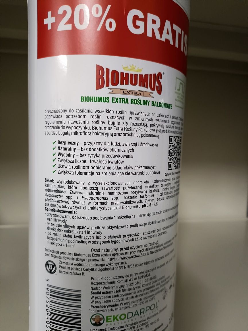 Biohumus Extra rośliny balkonowe