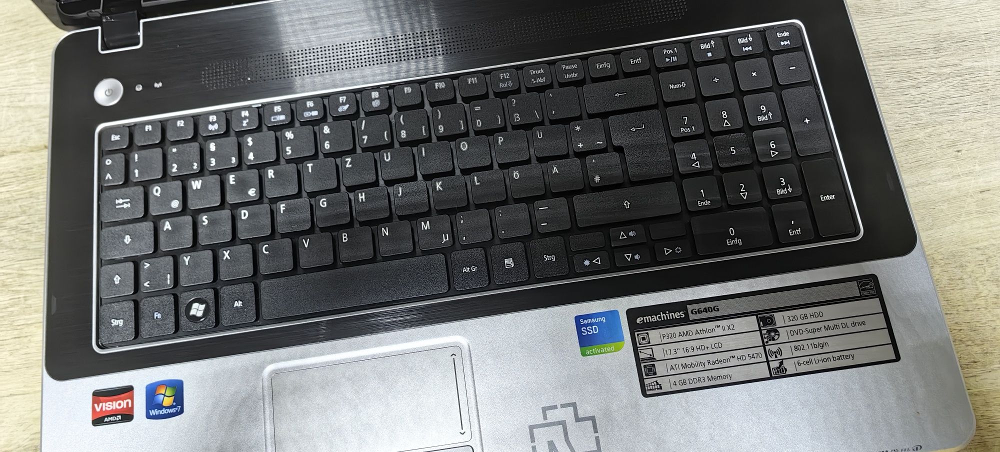 Ноутбук Emachines G640G/Athlon II P320/Ram 4Gb /HDD No /Video 512mb HD