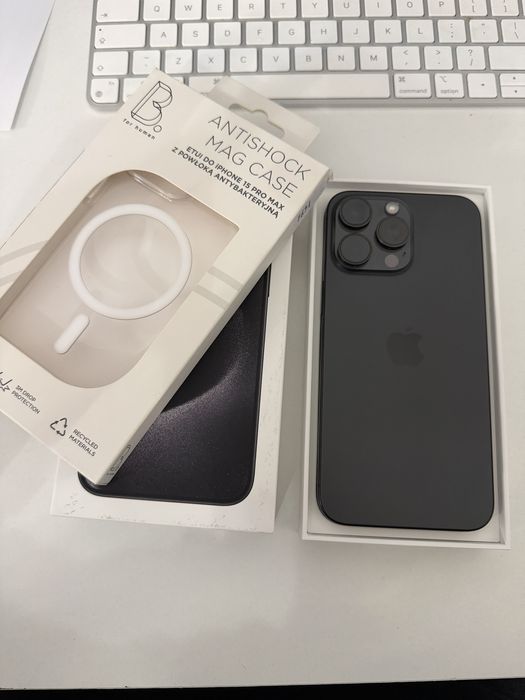 iPhone 15 Pro Max 256gb Black Stan Idealny Bateria 95% od nowości