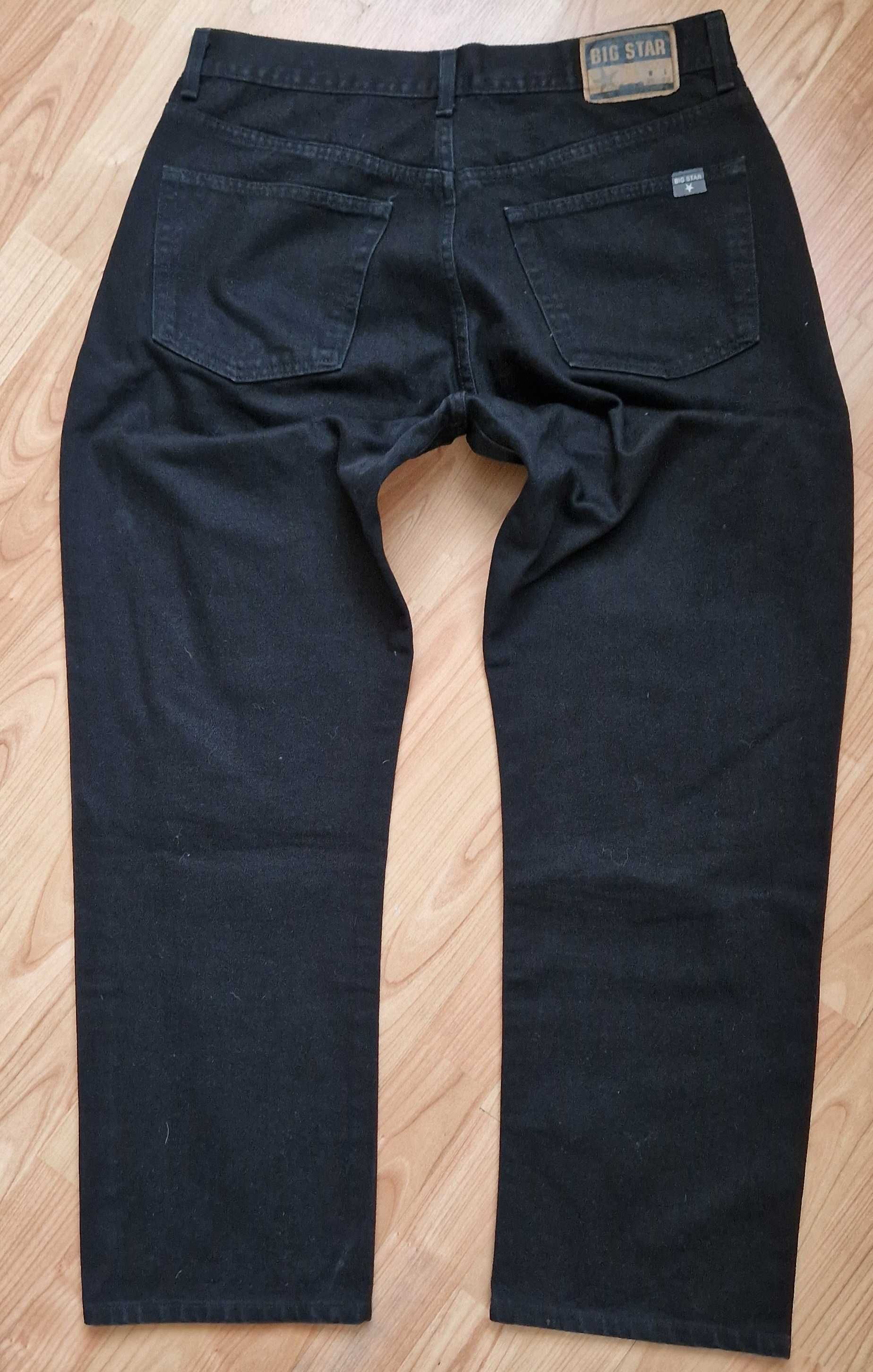 Czarne Spodnie męskie jeans Big Star W36L30