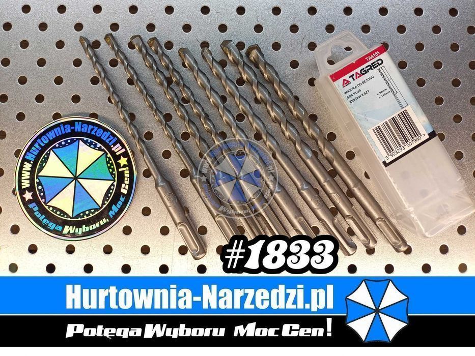 Wiertła do betonu SDS-PLUS 8szt. wiertła sds+ wiertła do betonu