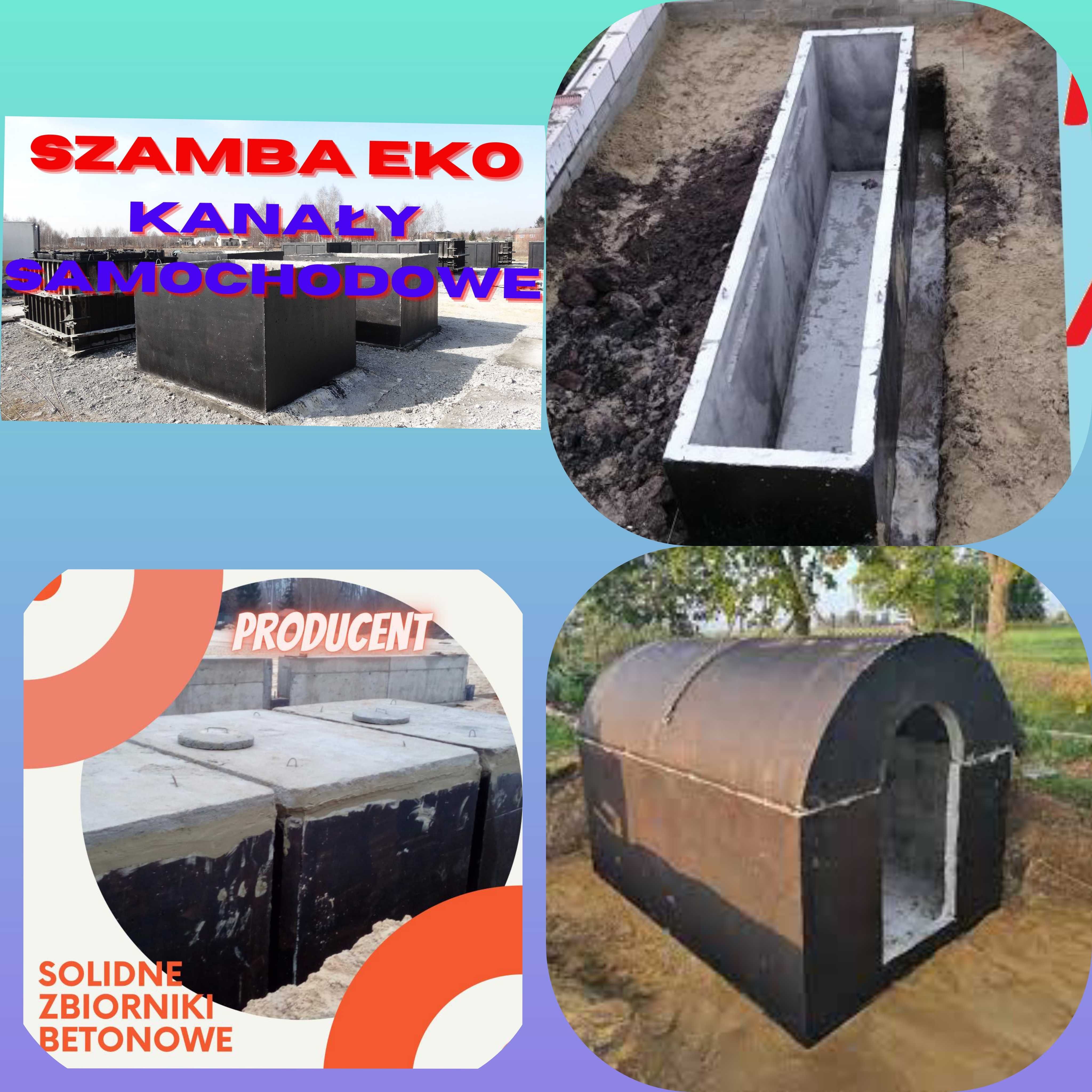 ZBIORNIK kanał szambo piwnica gnojowica deszczówka betonowe SZAMBA