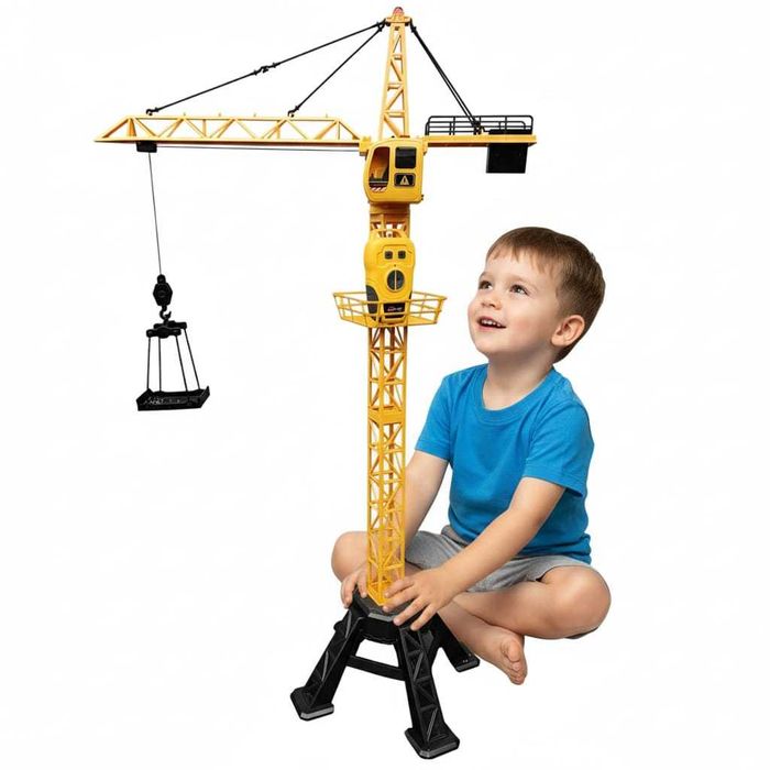 Dźwig Żuraw Zdalnie Sterowany Budowlany Duży 98 cm Dla Dzieci Pilot
