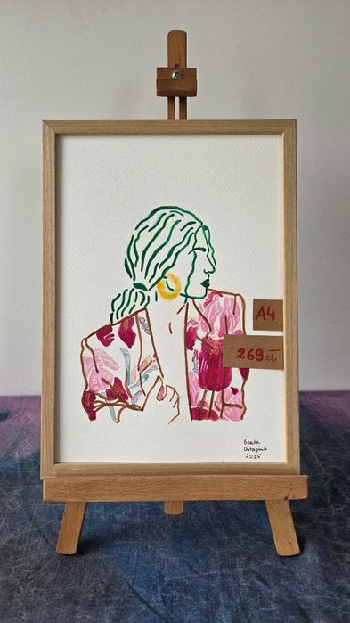 Portret  na papierze  do nowoczesnych wnętrza.