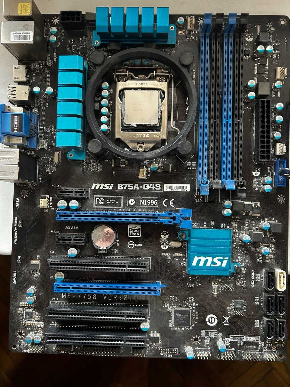 Материнская плата MSI B75A-G43. Процессор intel core i5 3570, 3.40 ghz