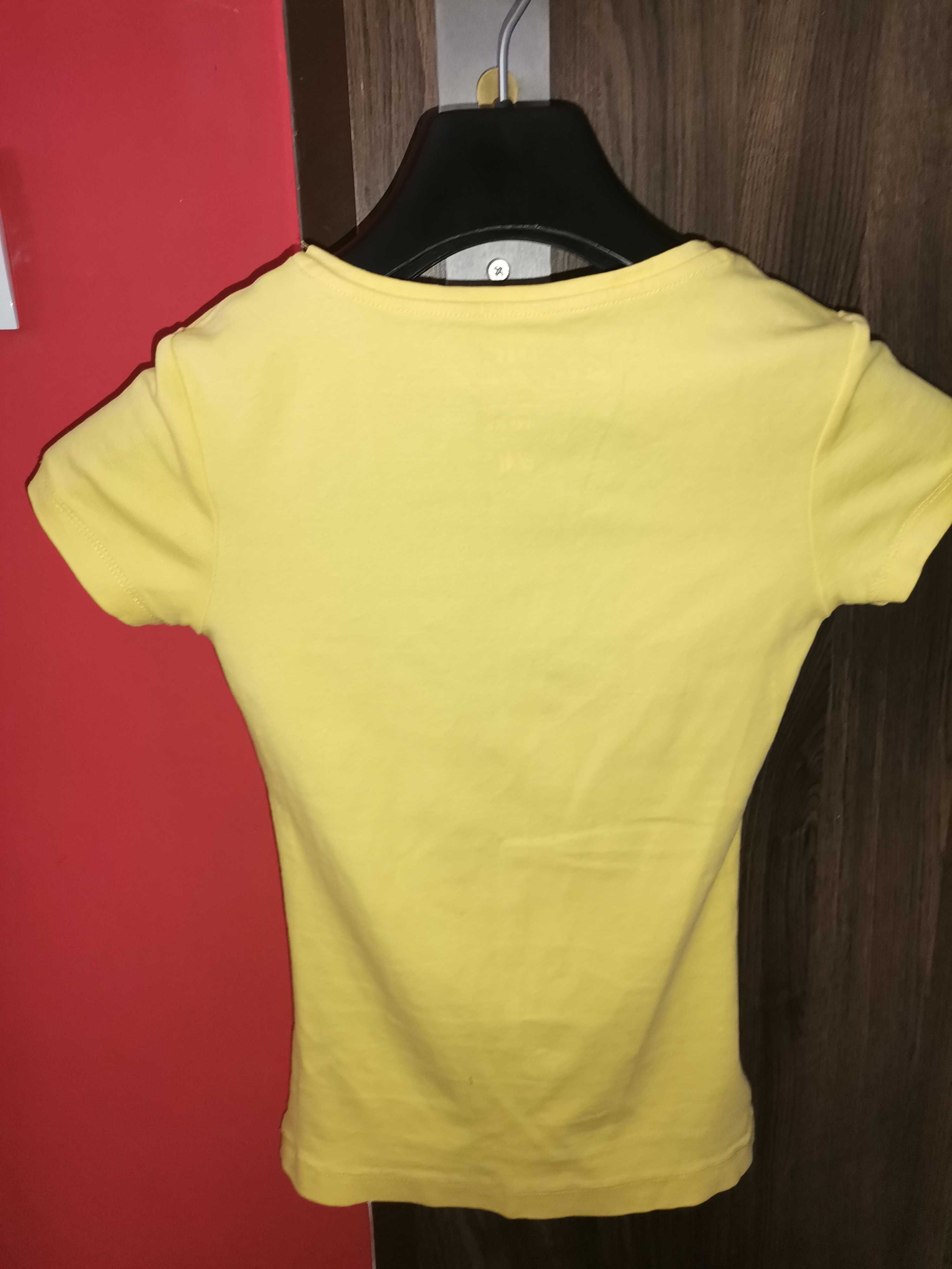 Żółta bawełniana bluzeczka H&M