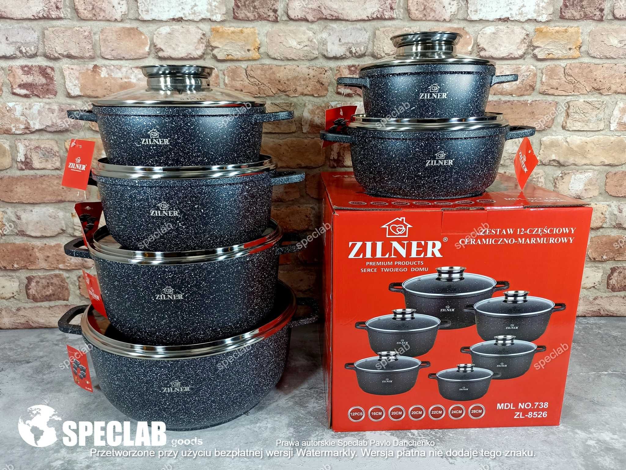 Zestaw garnkow ZILNER ZL-8526 Gaz, indukcja, piekarnik, zmywarka