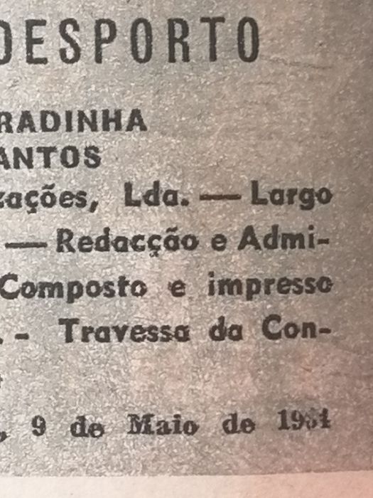 Revista n° 23 da 3a Série da Coleção Idolos do Desporto, 9.5.64