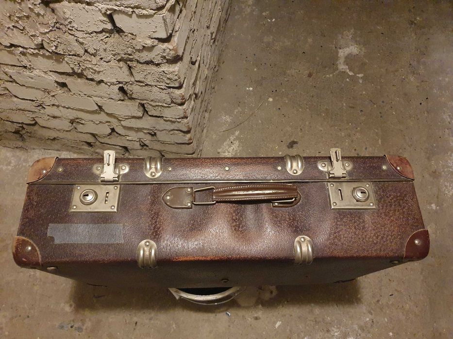 Duża Przedwojenna walizka 65x40x18cm prawie 100 lat!