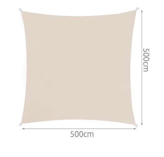 Żagiel przeciwsłoneczny Mocny 5x5m - beżowy/szary