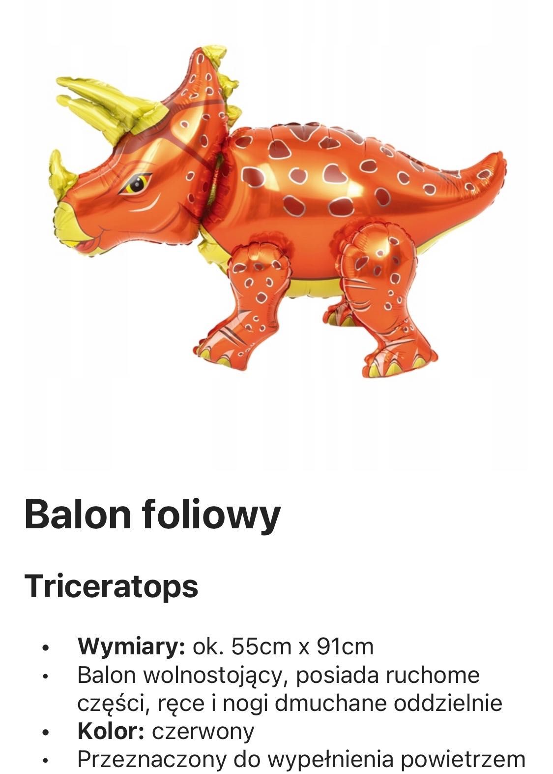 3D balony dinozaurów