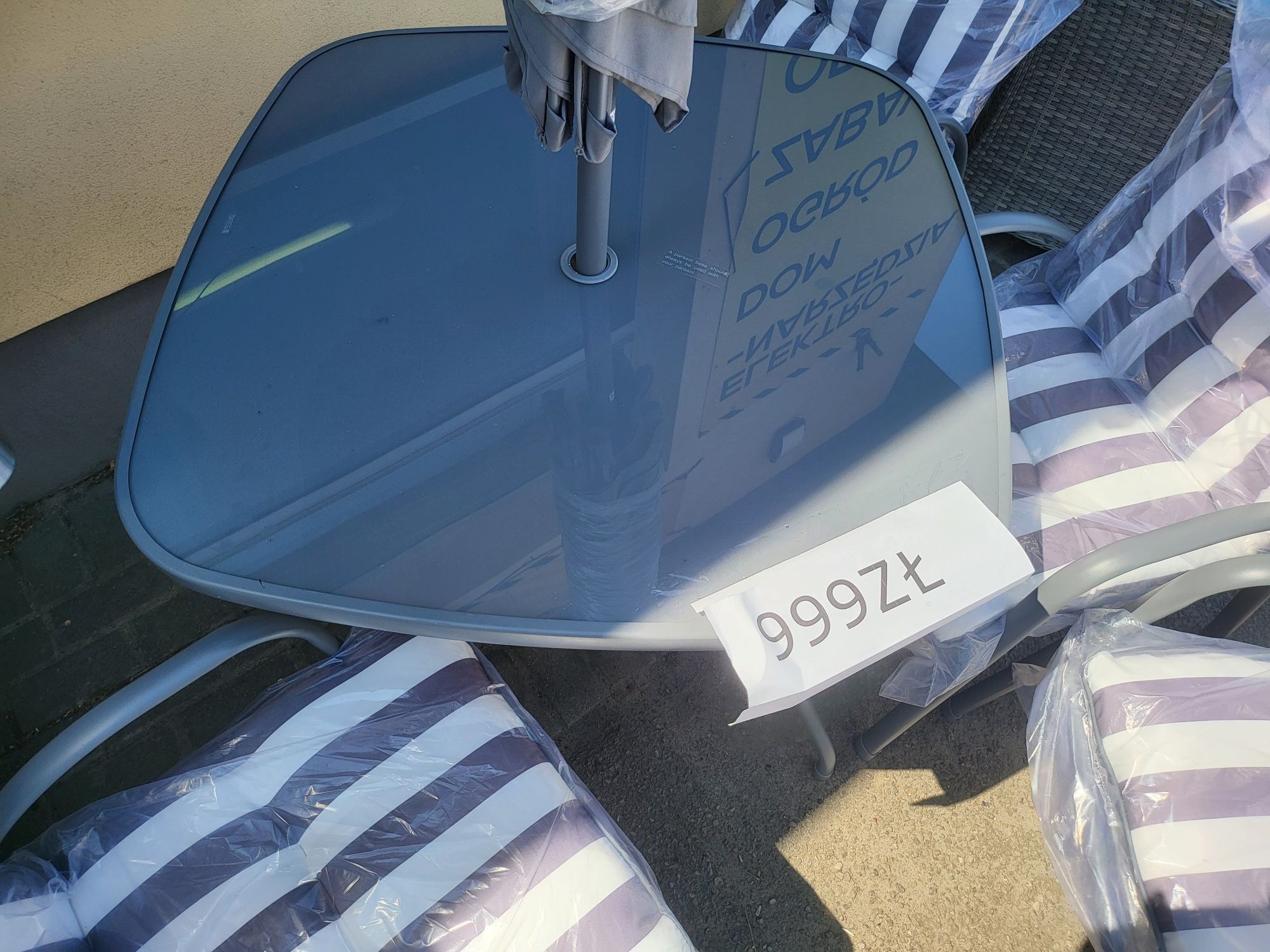 Zestawy mebli ogrodowych aluminiowy
