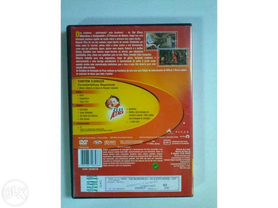 DVD Filme- The Incredibles (edição coleccionador)