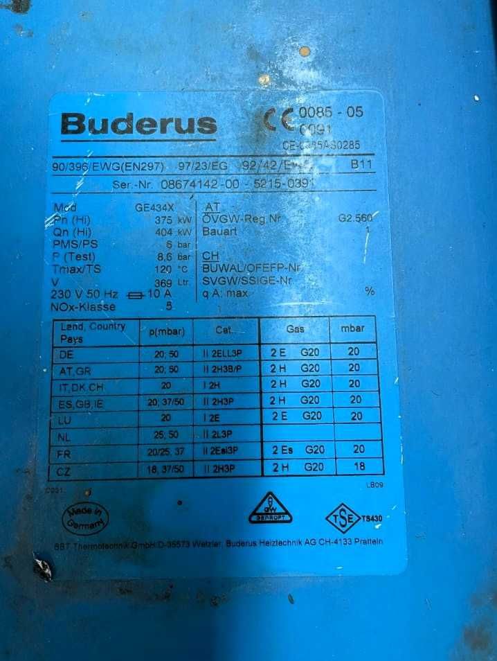 Kocioł Buderus 400 kW – wydajny piec przemysłowy