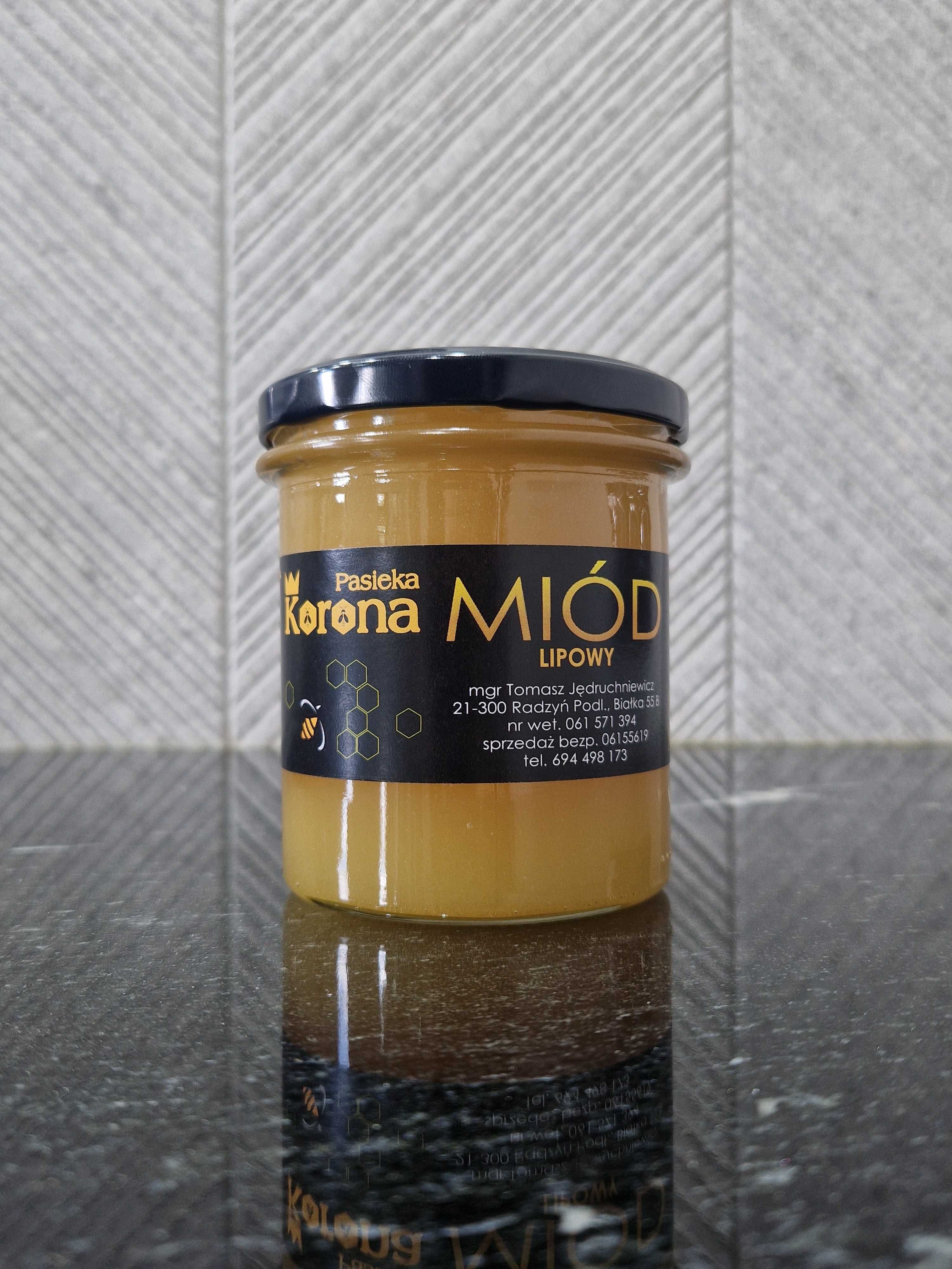 Miód Lipowy z własnej pasieki 450 g