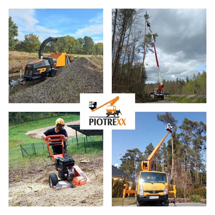 Przycinanie Drzew Ogrody Rębak Frezowanie Pni GlebogryzarkaSeparacyjna