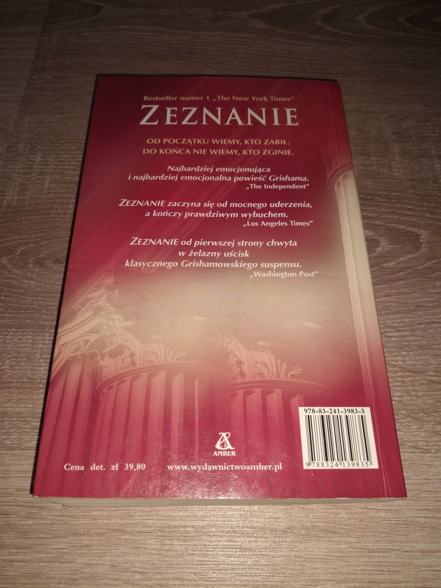 Zeznanie - John Grisham/ Kryminał,Sensacja,Thriller