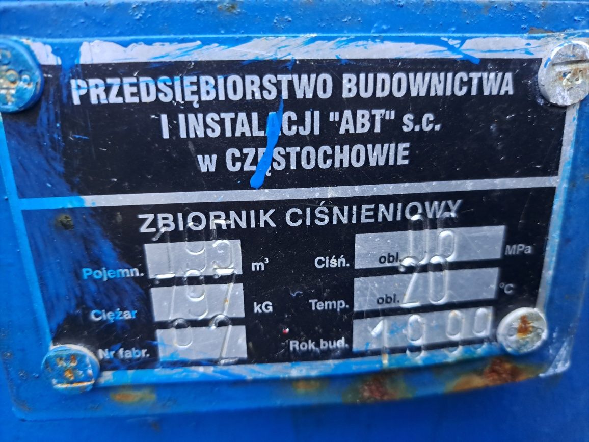 Zbiornik ciśnieniowy 2000l bufor