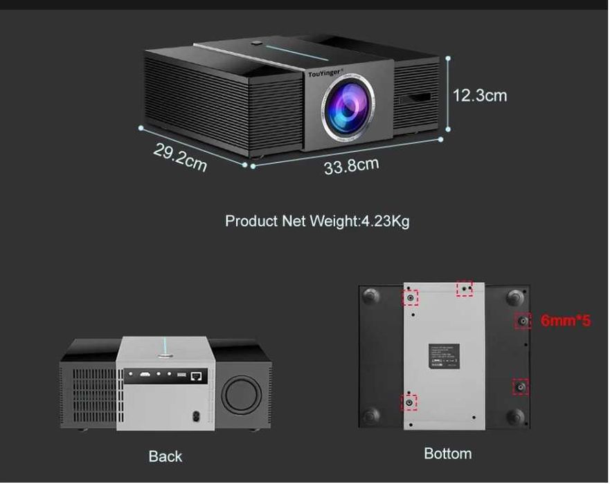 Проектор Touyinger Q11W Ultra Full HD Android 2000Ansi