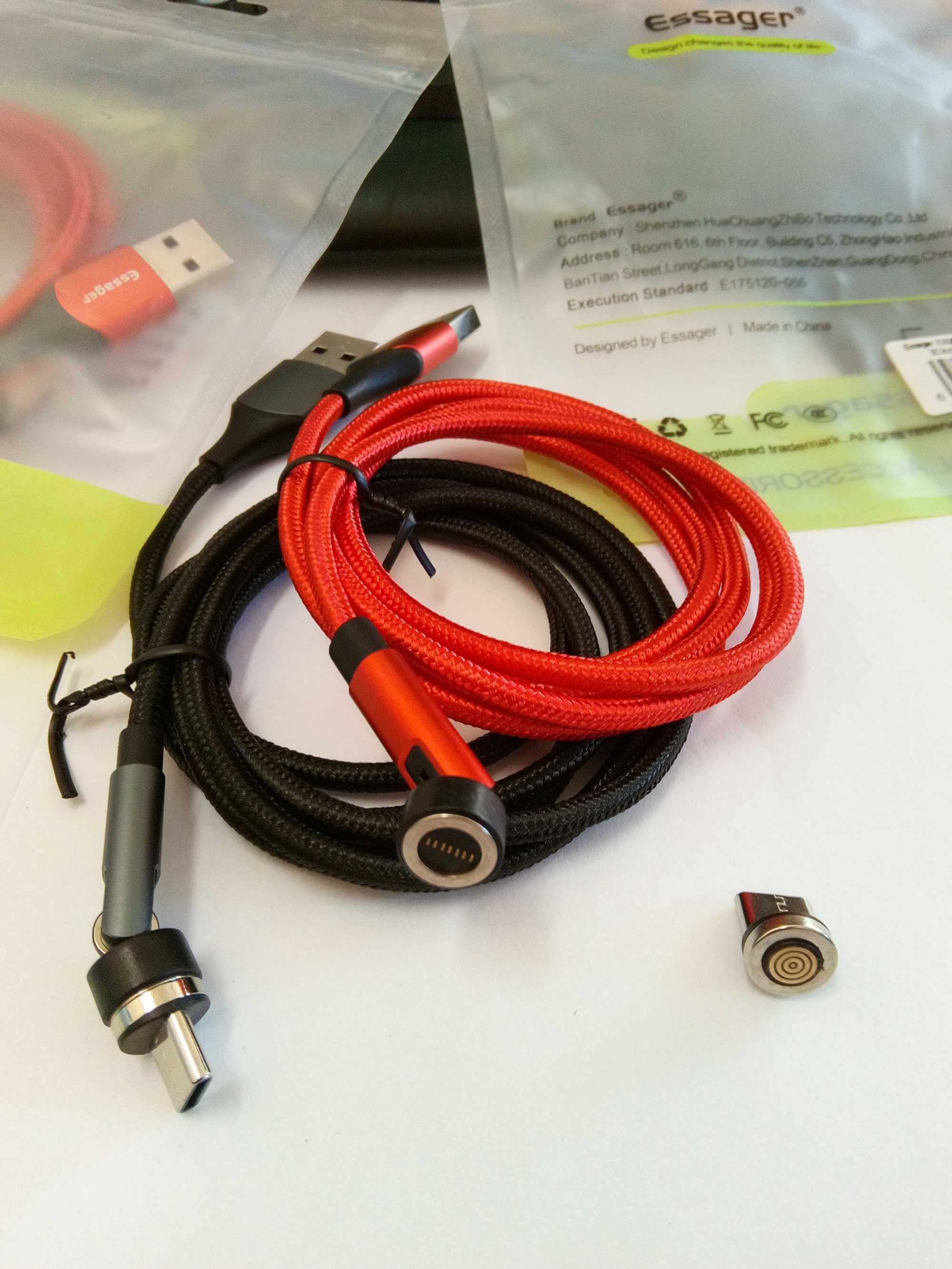 Кабель 1м/2м магнитный 3А TypeC/microUSB/Lightning быстрая зарядка