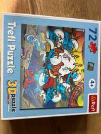 Puzzle 3D Smurfy (72 elementy dla dzieci 4+)