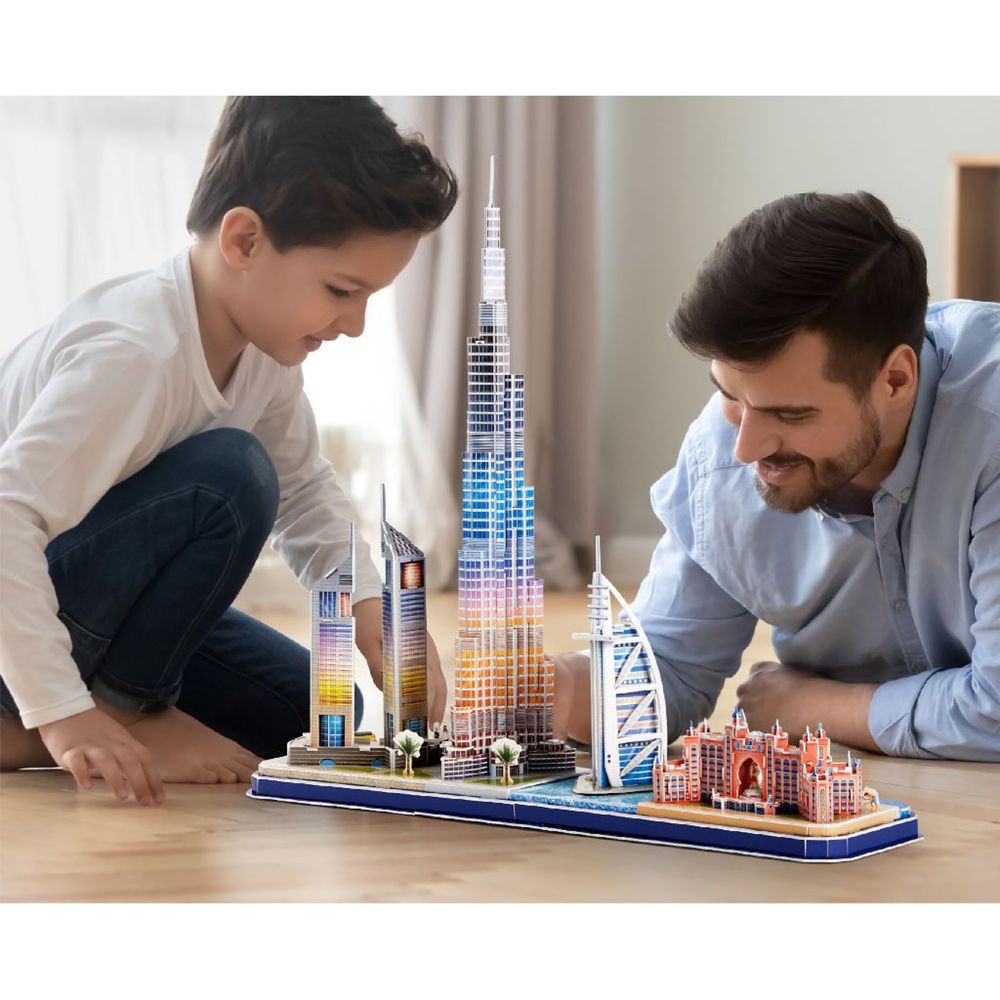 Тривимірний пазл CubicFun City line Дубай із Led підсвіткою. (L523h)