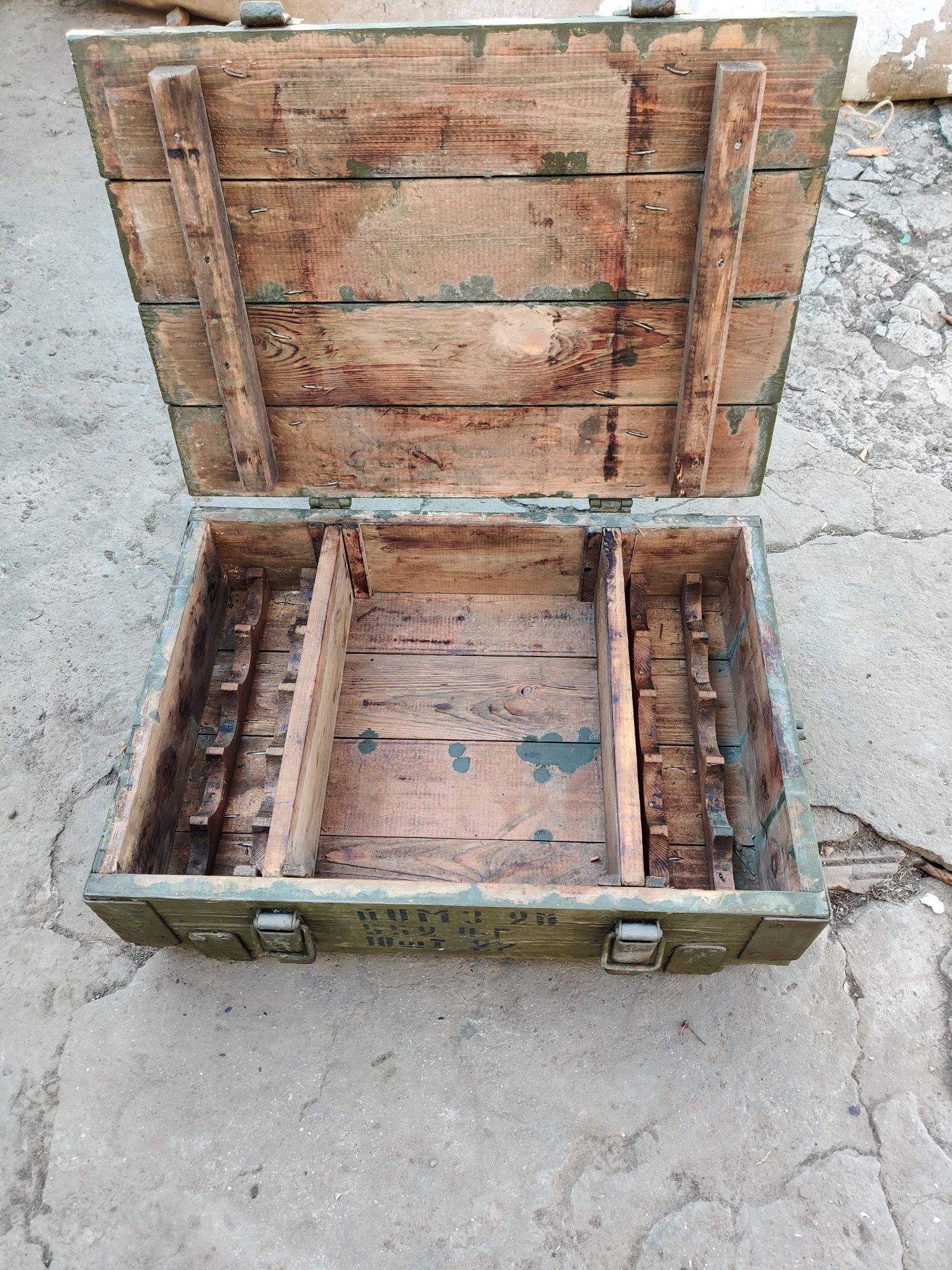 Военный чемодан деревянный