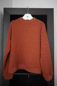 Bluza frotte Zara w kolorze terakoty, rozmiar S