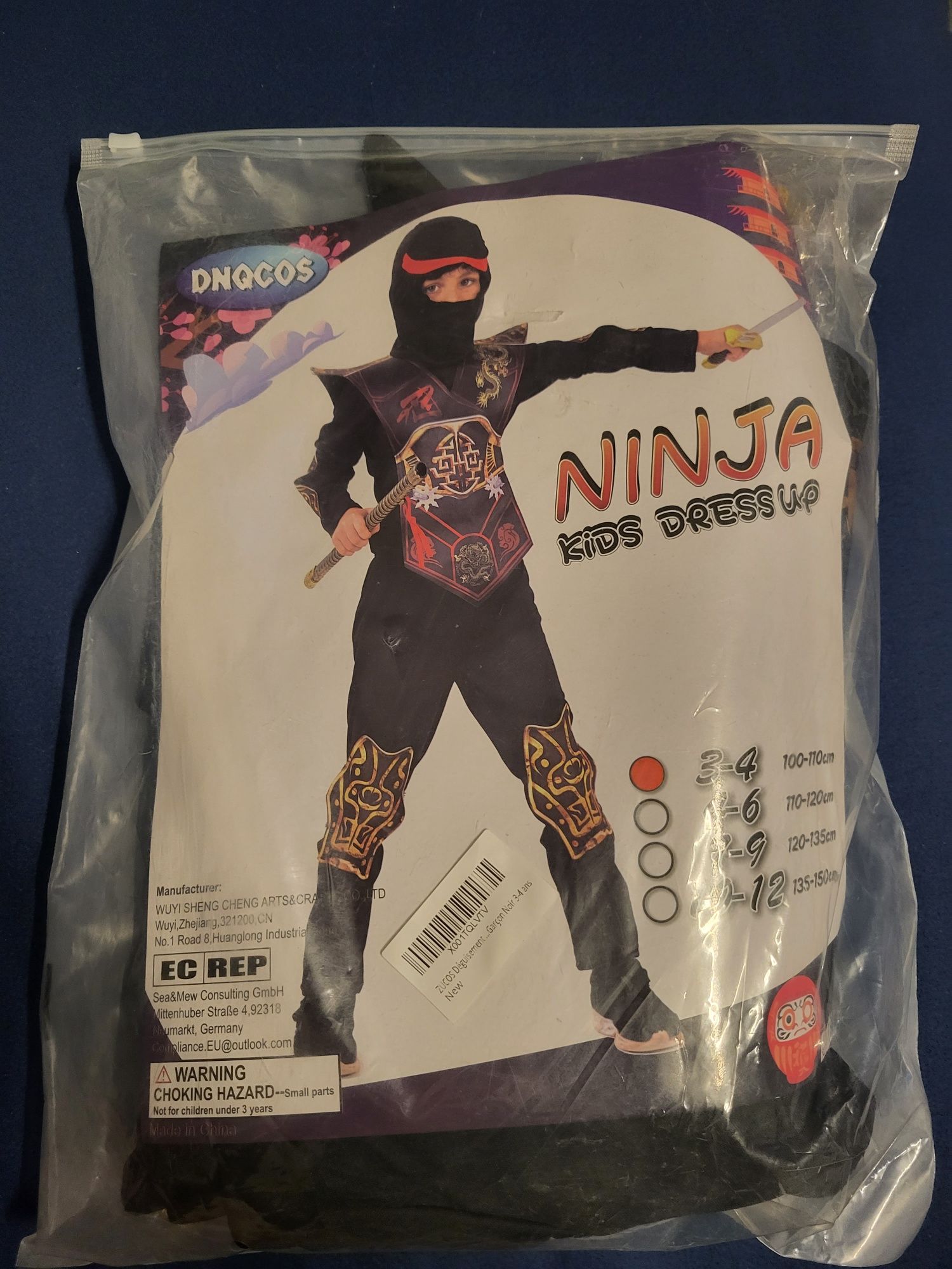 Strój dziecięcy  NINJA wzrost 100-110
