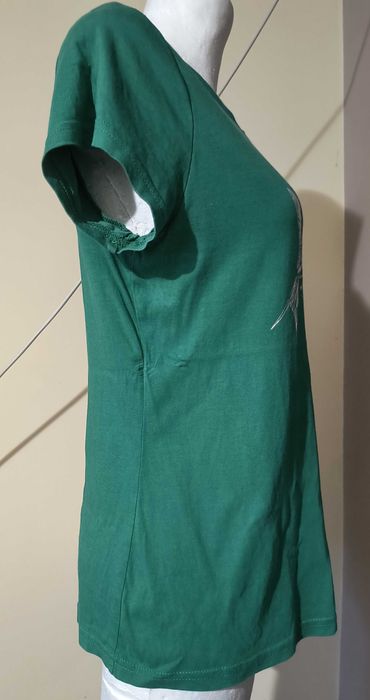 Zielona bluzka T-Shirt jaskółki Beloved bawełna casual Wild freedom