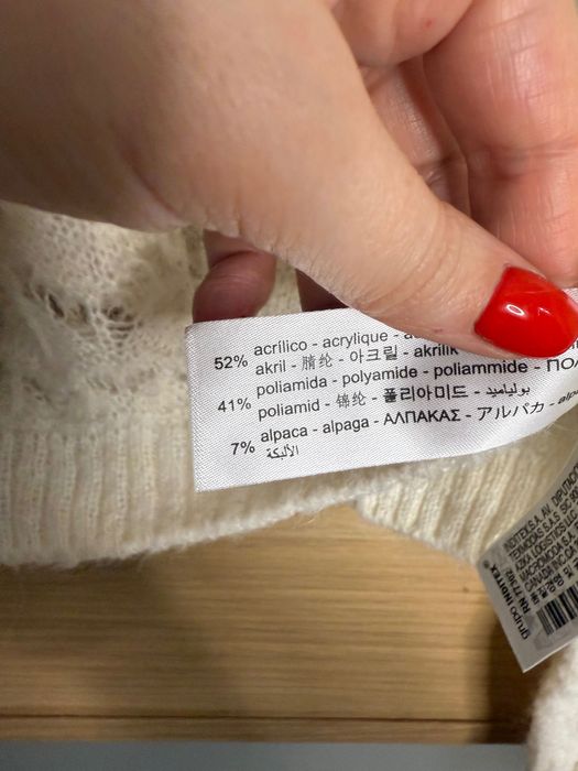 Zara ażurowy sweter