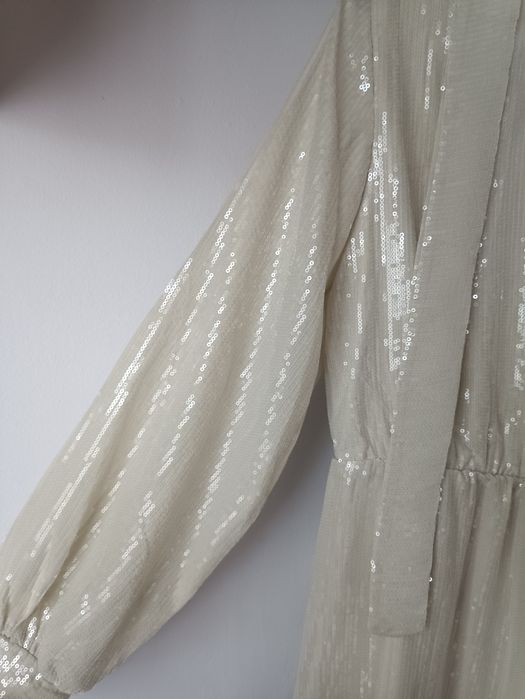 Reserved rozmiar 36 S sukienka cekiny błyszcząca długa midi