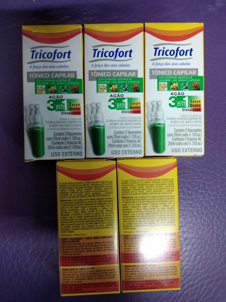 Caixa com 2 frascos de Vitamina de crescimento e tratamento capilar