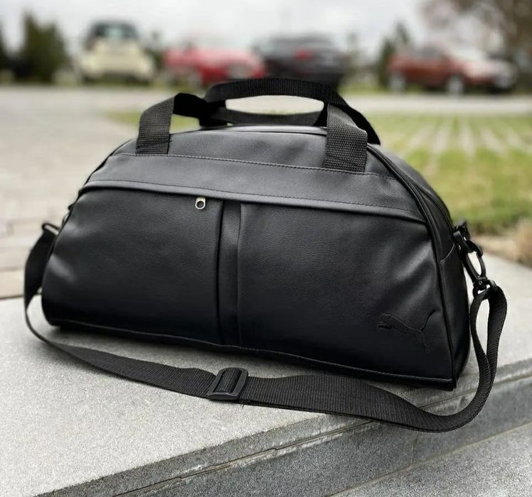 Спортивная кожаная фитнес сумка puma, сумка груша в спортзал