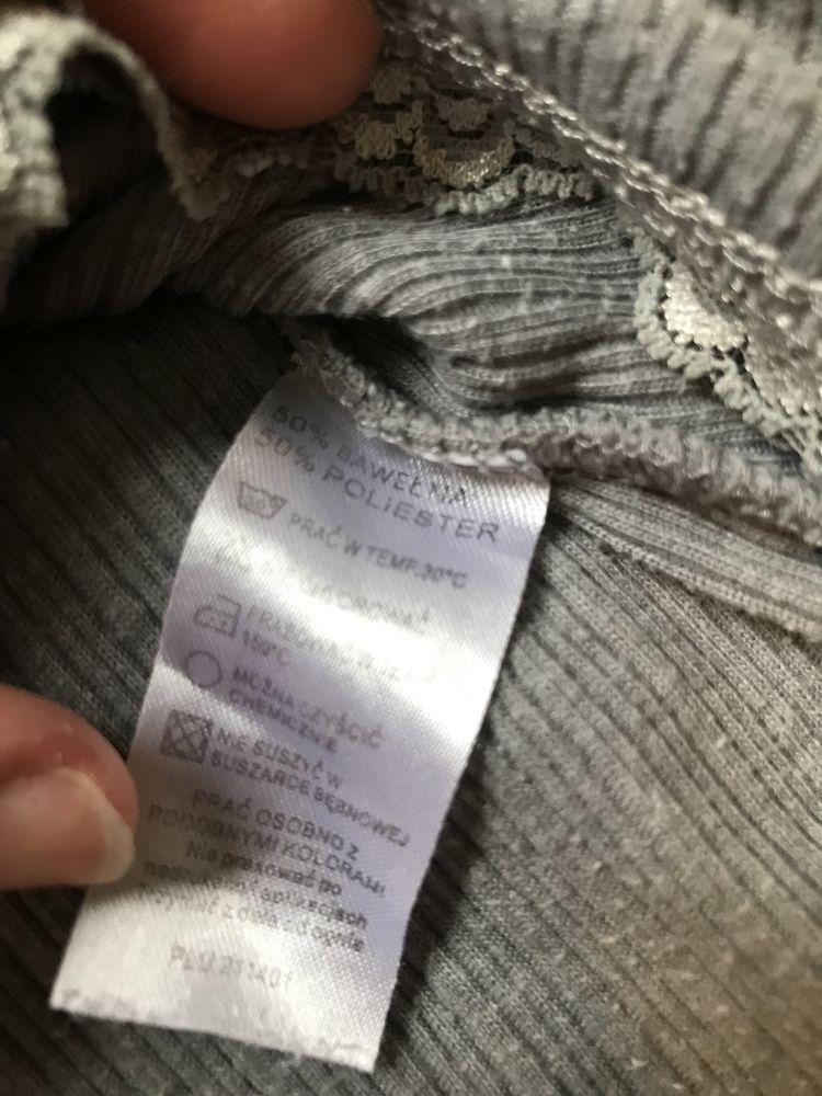 Koszulka do spania piżama szara na ramiączkach rozmiar L