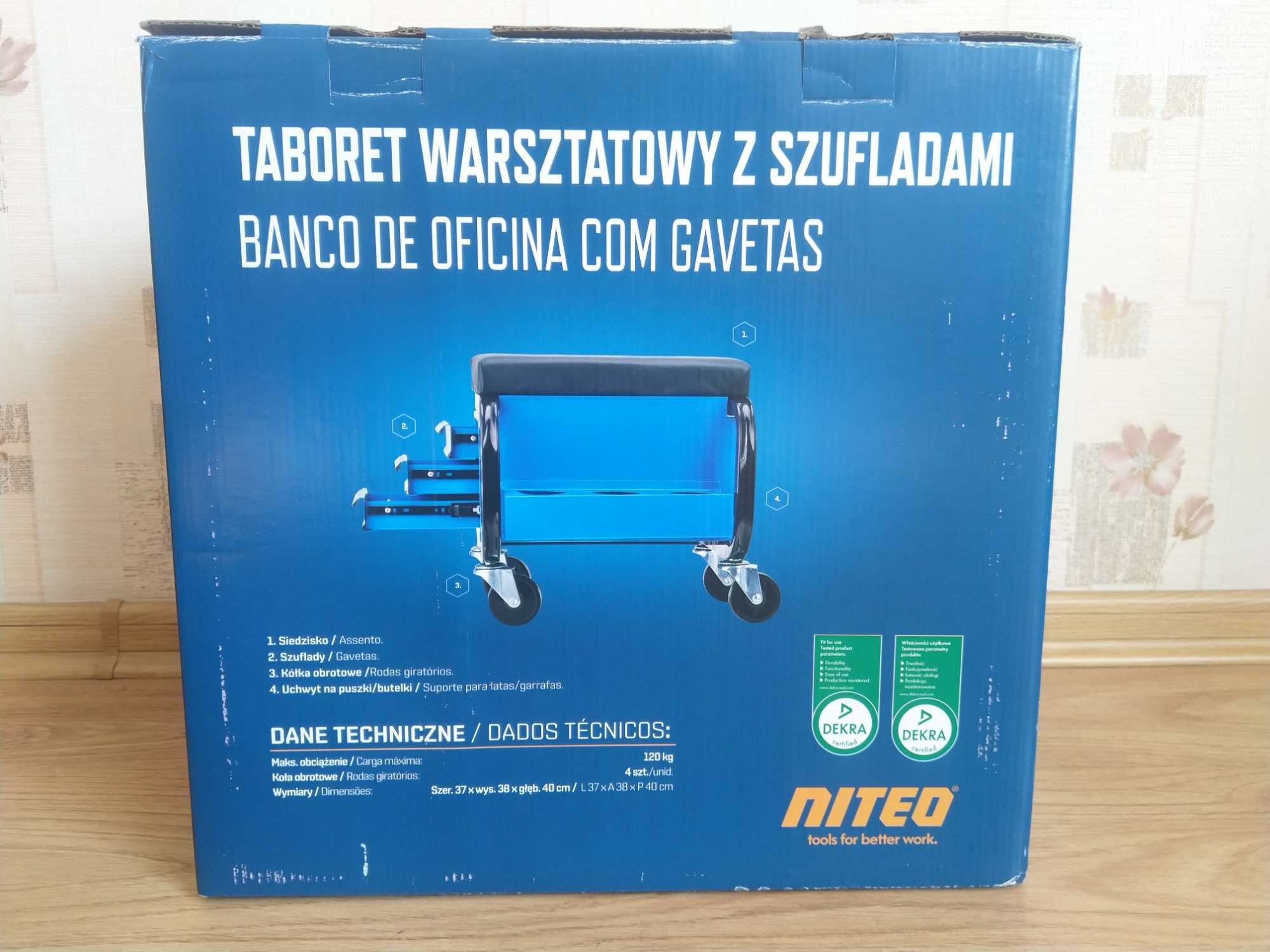 NAJTANIEJ Taboret Warsztatowy z Szufladami Szafka Na Kółkach Wysyłka