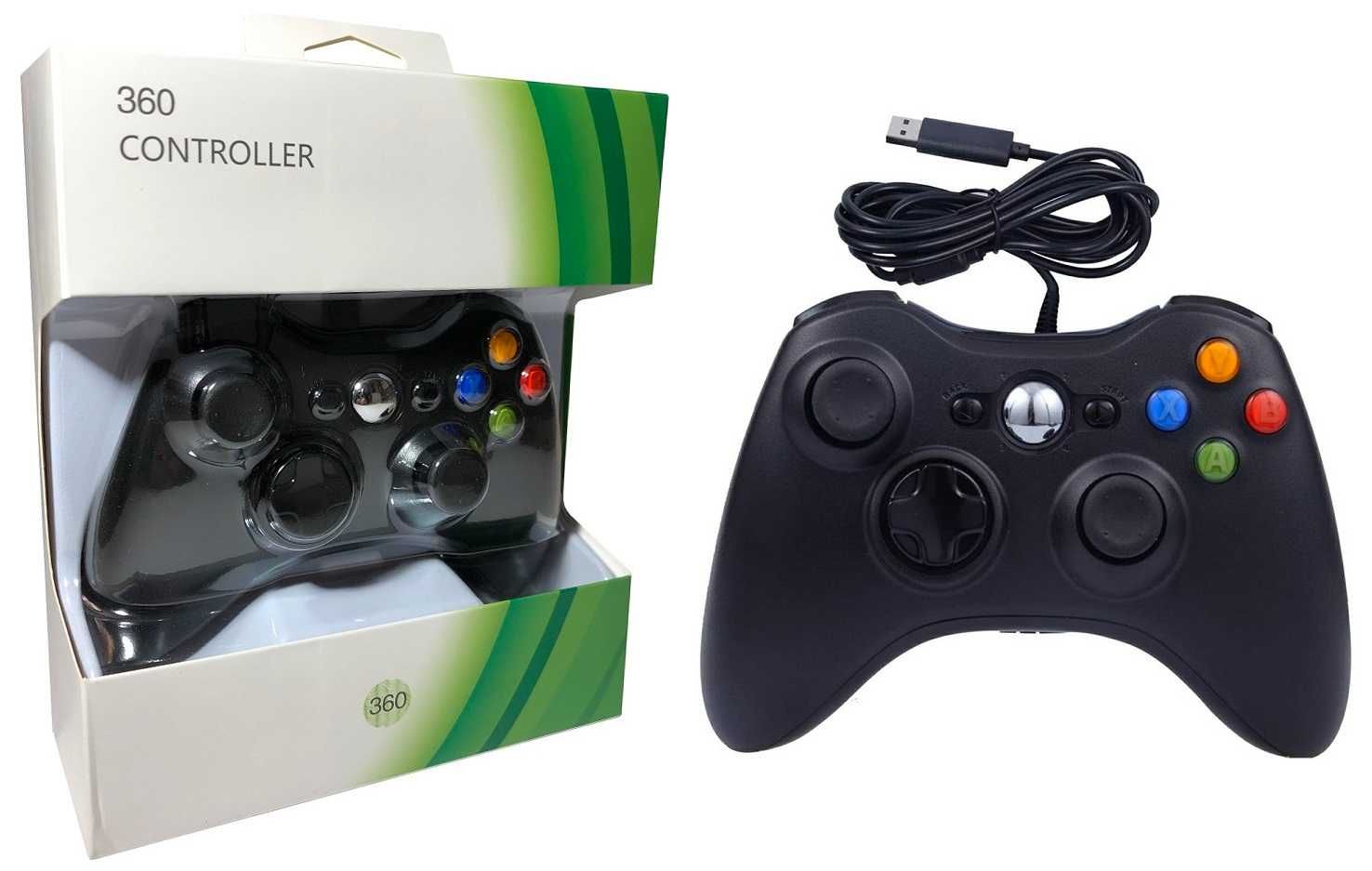 Pad PC XBOX 360 przewodowy kontroler USB czarny * Video-Play