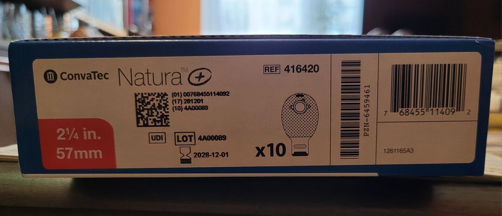 Worki stomijne Stomia ConvaTec Natura+ ,wielkość 2 1/4 in. 57 mm
