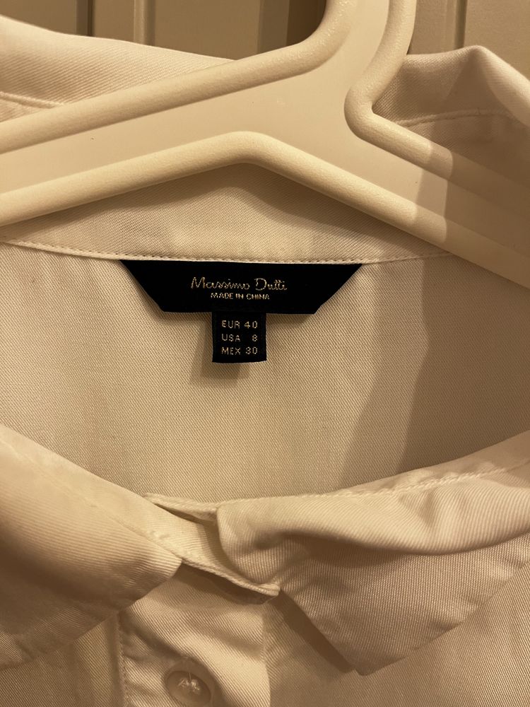 Koszula Massimo Dutti biała klasyczna