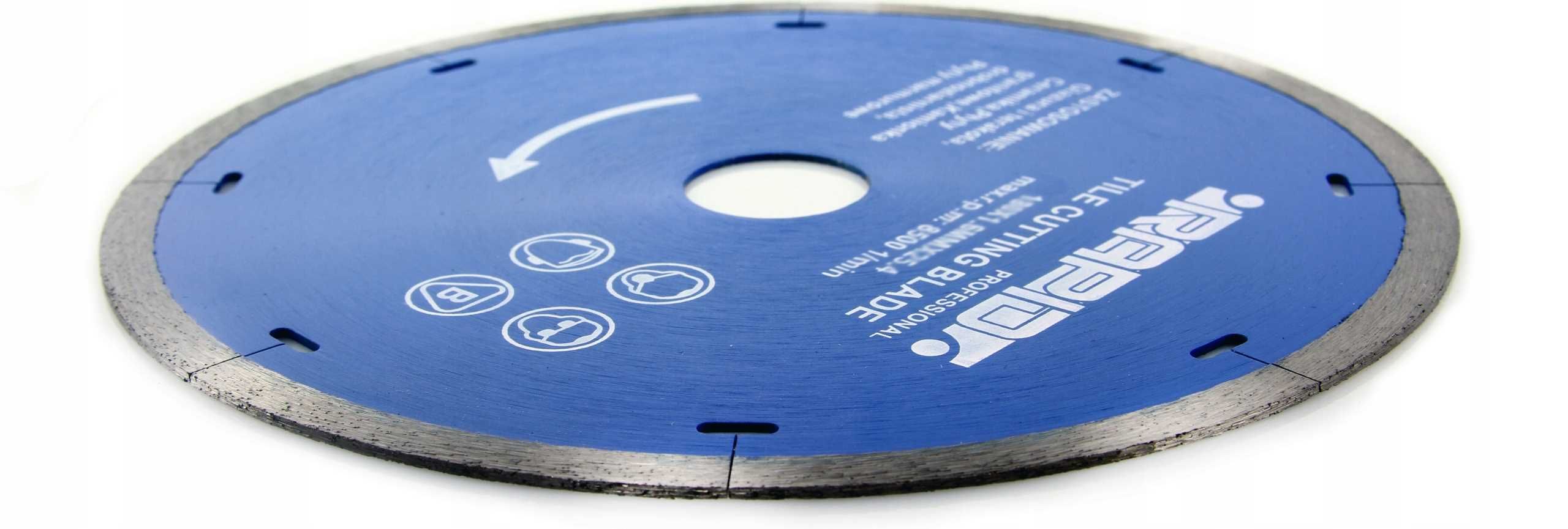 Tarcza Diamentowa 250mm Gładka do Ceramiki Rapid, Typ Cienki