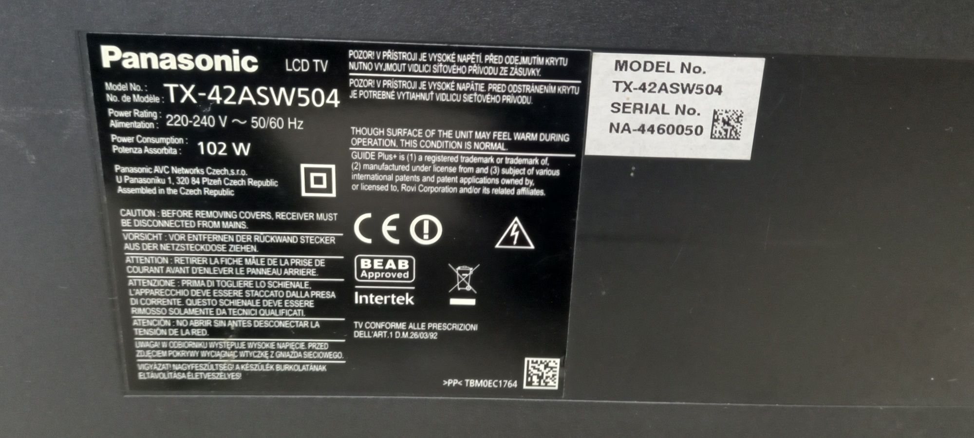 Panasonic TX-42ASW504

Full HD/Smart TV/DVB-T2

(Гарантія 6 місяців)