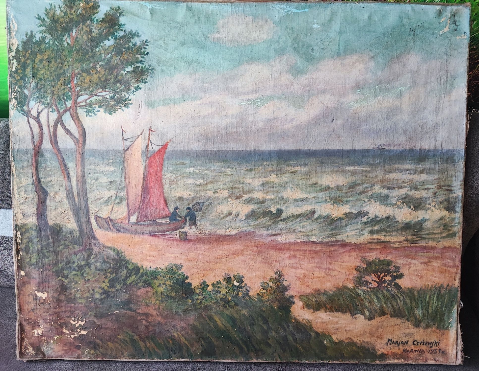 Obraz olejny Marian Czyżewski "Karwia" 1935 sygnowany