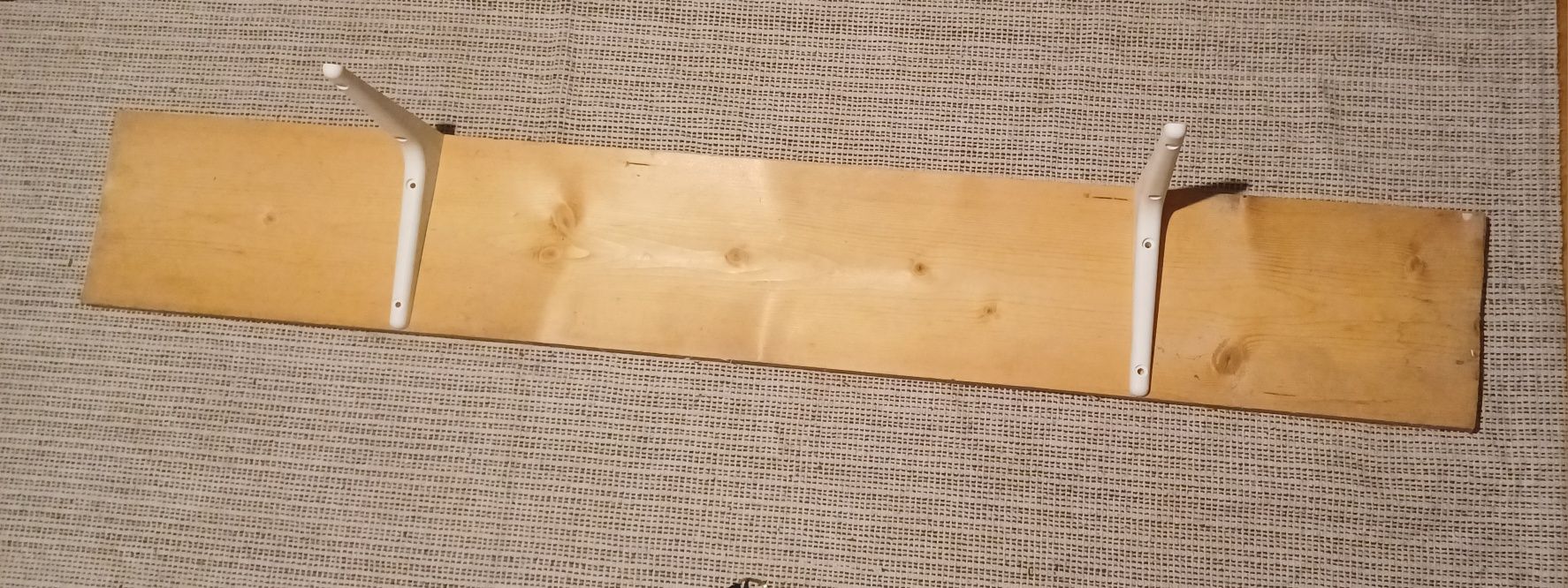 Półka do garażu itp drewno sosna 18x120cm #2 wsporniki ikea Toruń