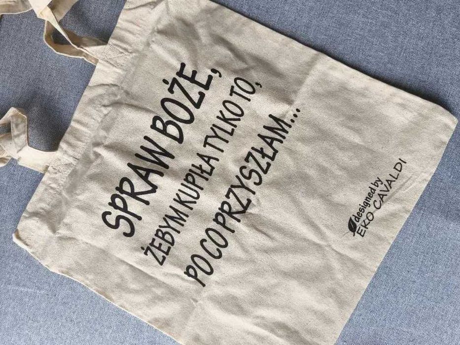 Spraw boże, żebym kupiła .. torba na zakupy bawełna nowa