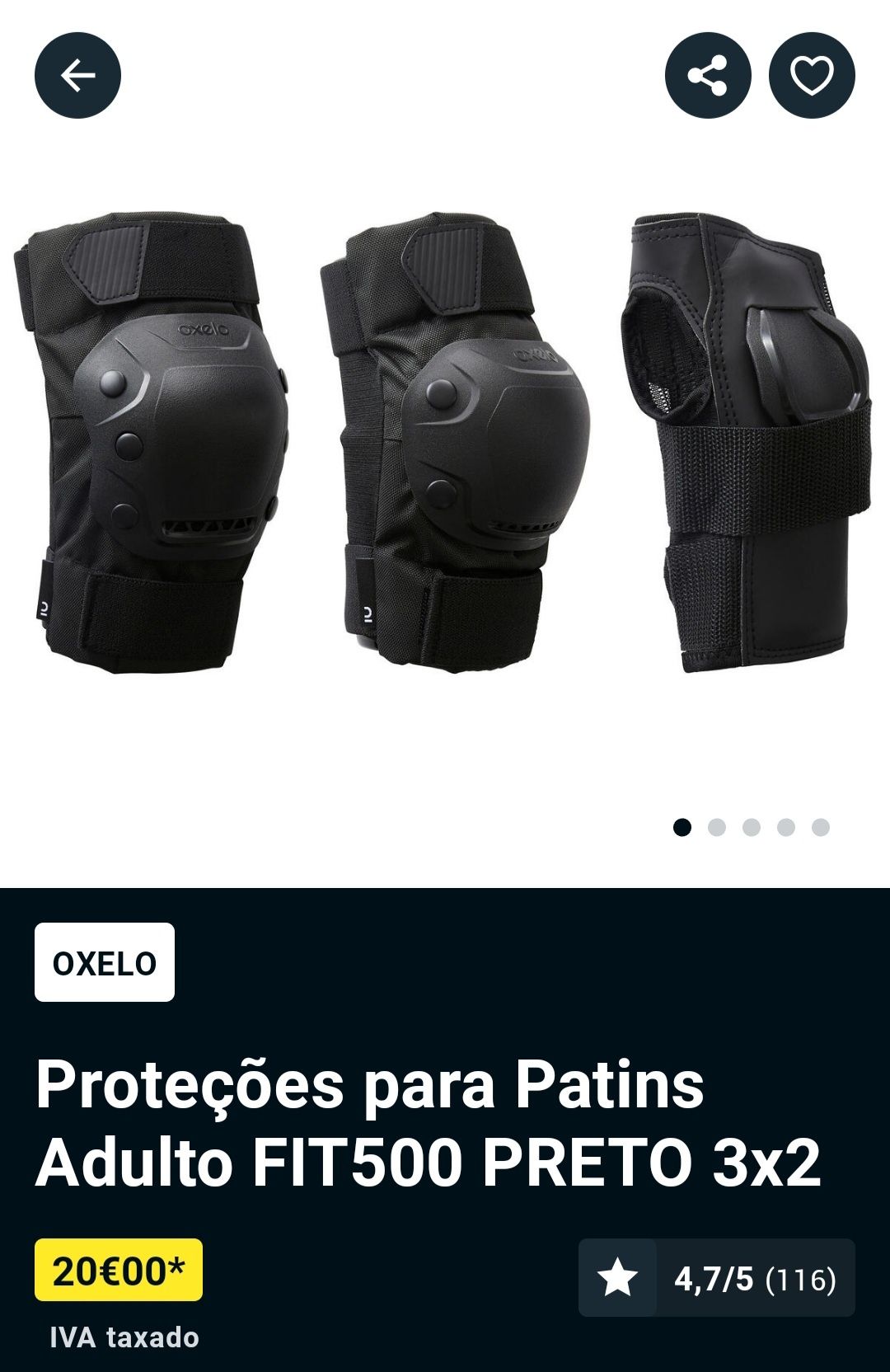 Protecção skate/patins/trotinete