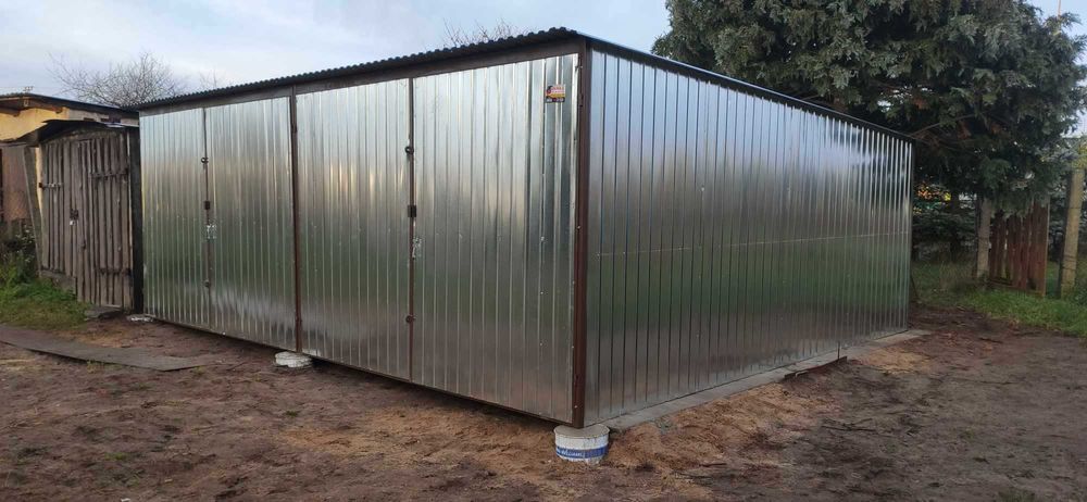 Garaż blaszany 3x5 ( konstrukcja ocynk, transport i montaż gratis)