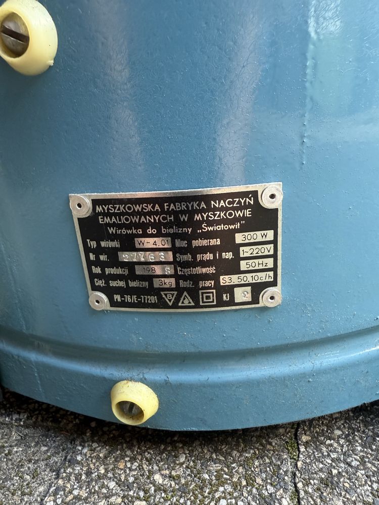 Wirówka Swiatowit Myszków PRL nowa