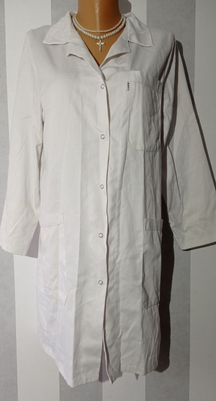 Strój kucharza / kelnerski, komplet zapaska, chusta, koszula S/M