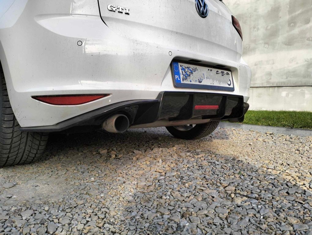 Golf 7 Gti Dyfuzor Dokładka Zderzaka Lampka Czarny połysk